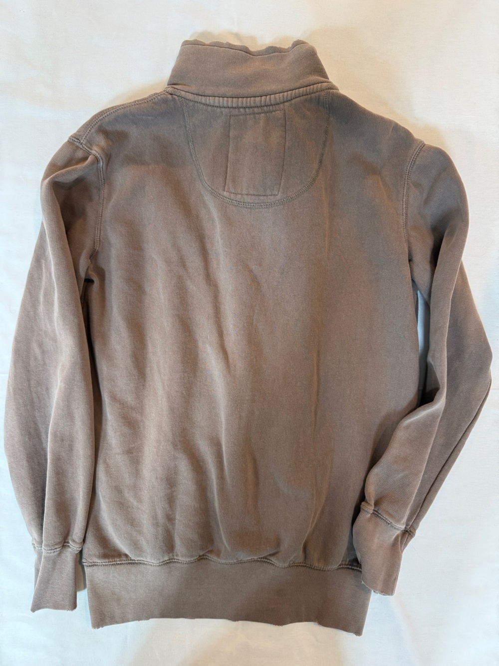 Y2K Aeropostale Quarter Zip Sweatshirt Embroidered Mocha Brown Small - Picture 4 of 8